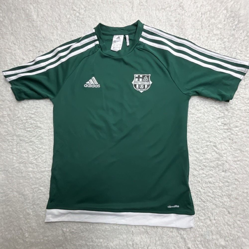 adidas Holy Trinity FC Boys Green White Soccer Jersey Size L - Picture 2 of 9